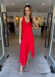 RHONE WRAP ASYM DRESS