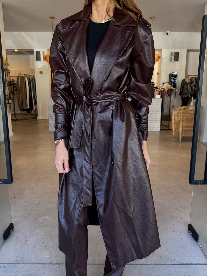 SCYLLA TRENCH COAT BURGUNDY
