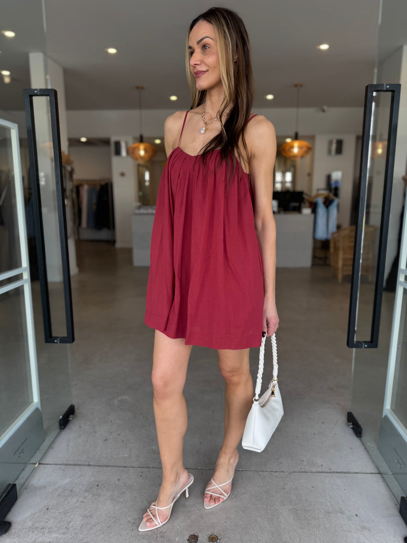 VIVIAN MINI DRESS - CHERRY