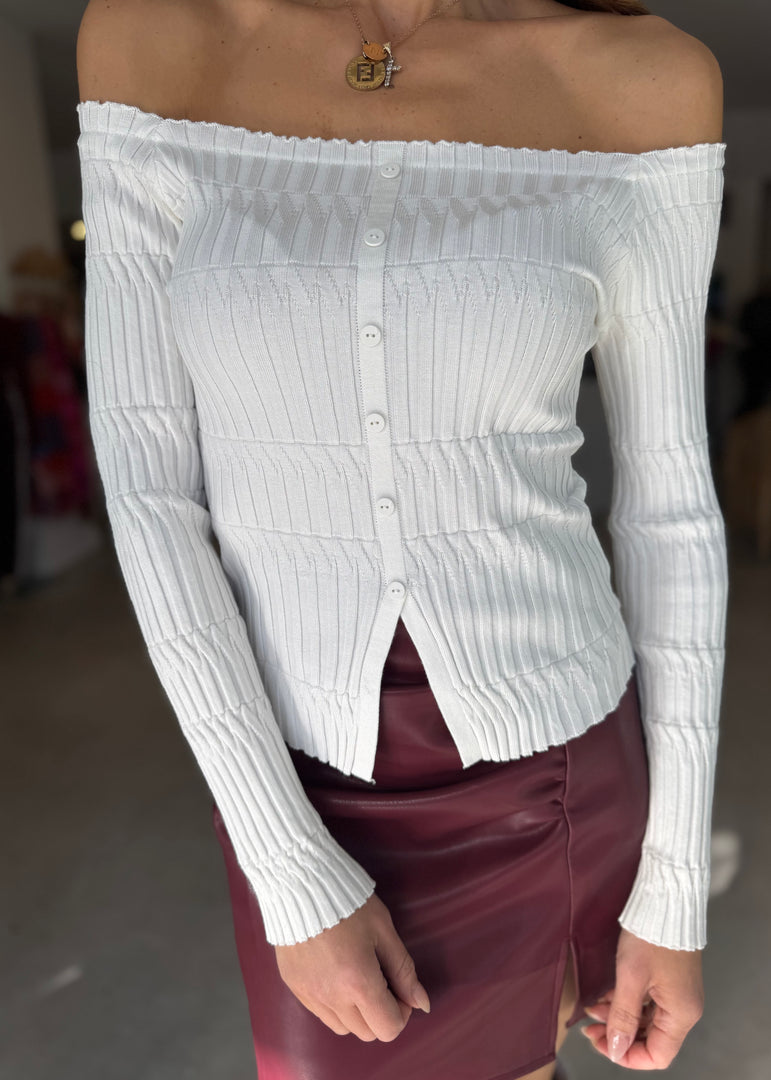 MAI OFF SHOULDER KNIT - IVORY