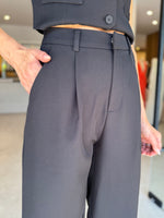 Load image into Gallery viewer, BETTINA WIDE LEG PANT BLACK
