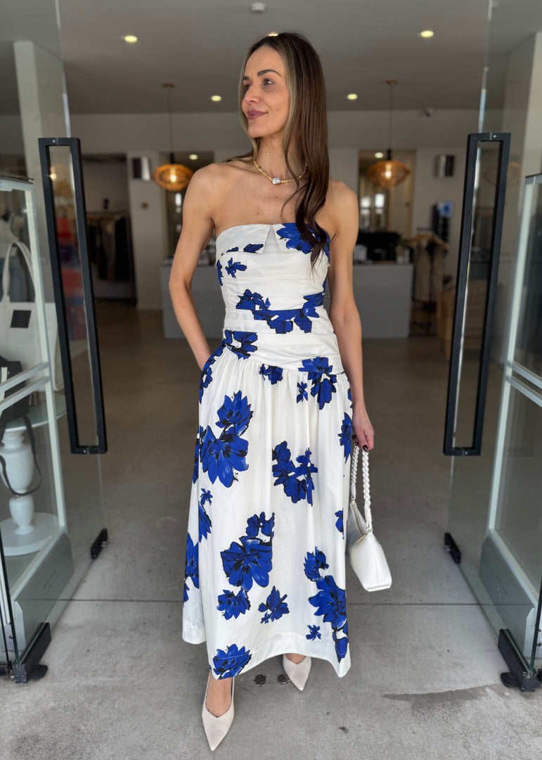 ENYA STRAPLESS MAXI DRESS