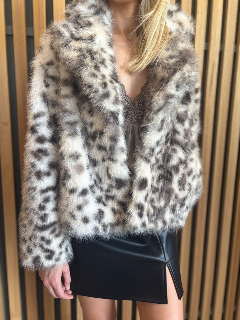 BERTOLI JACKET - GREY LEOPARD