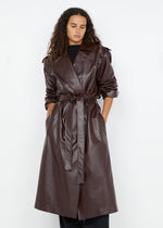 Load image into Gallery viewer, SCYLLA TRENCH COAT BURGUNDY
