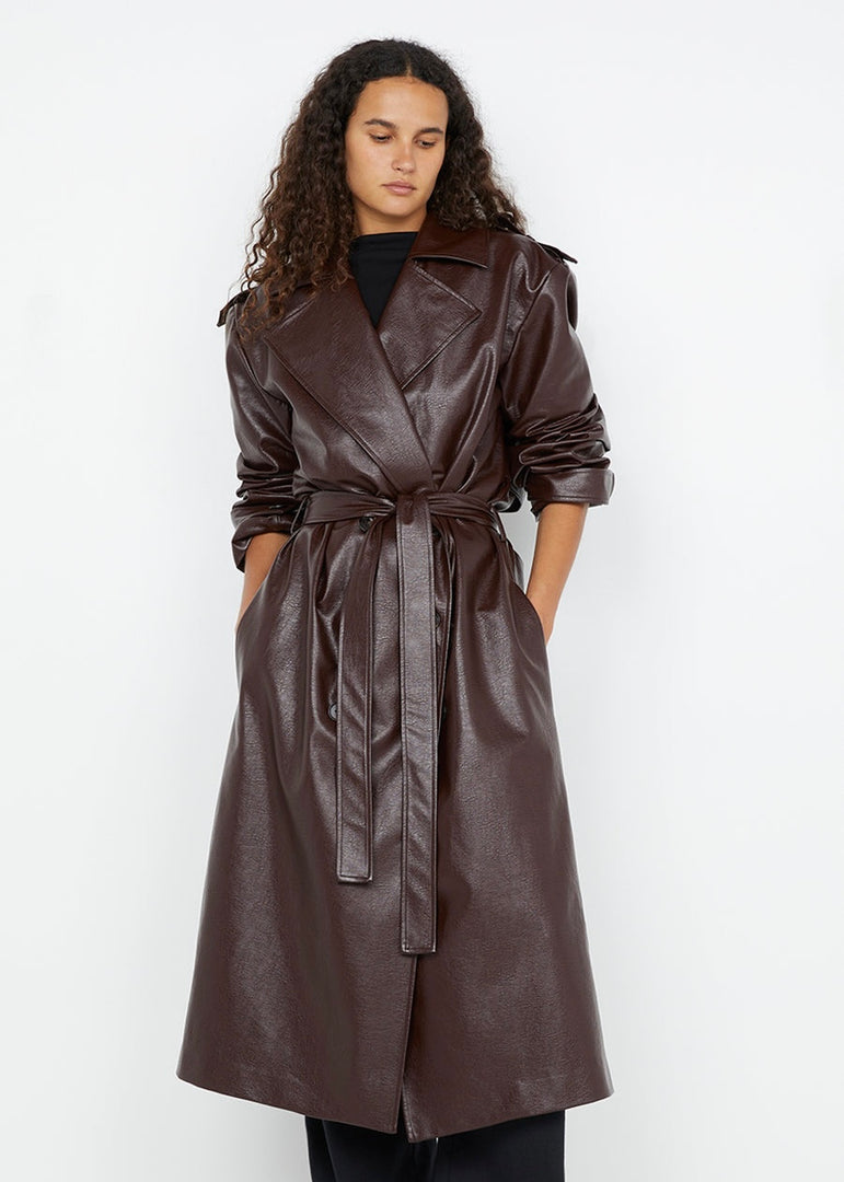 SCYLLA TRENCH COAT BURGUNDY