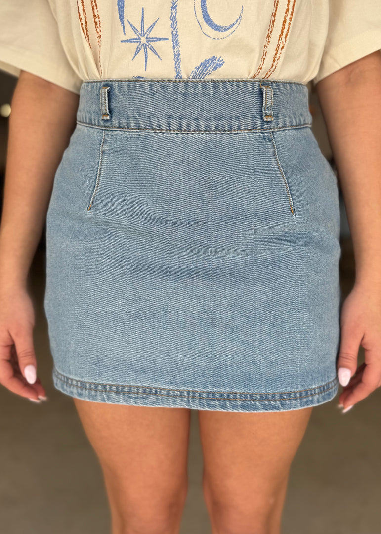 MILES DENIM MINI SKIRT