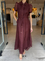 Load image into Gallery viewer, JANELLE SHIRT DRESS - CHOCOLATE
