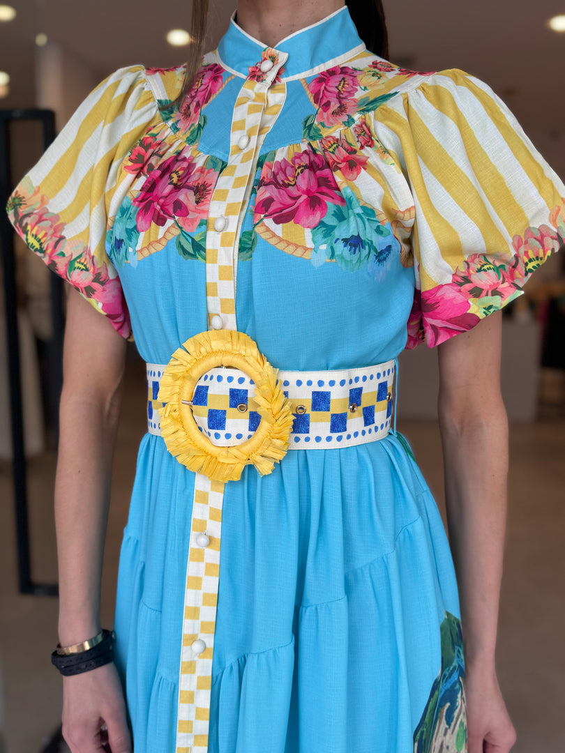 POSITANO MAXI DRESS LEMON