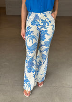 Load image into Gallery viewer, LEANDRO LACE TRIM PANT - MOSAIC
