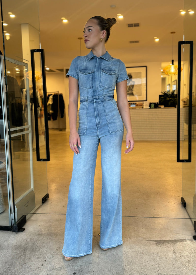 FIT FOR SUCCESS PALAZZO JUMPSUIT BLUE