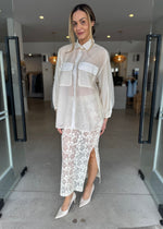 Load image into Gallery viewer, CHLOE LACE SKIRT - BUTTER
