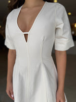 Load image into Gallery viewer, ATLAS DENIM MINI DRESS - WHITE
