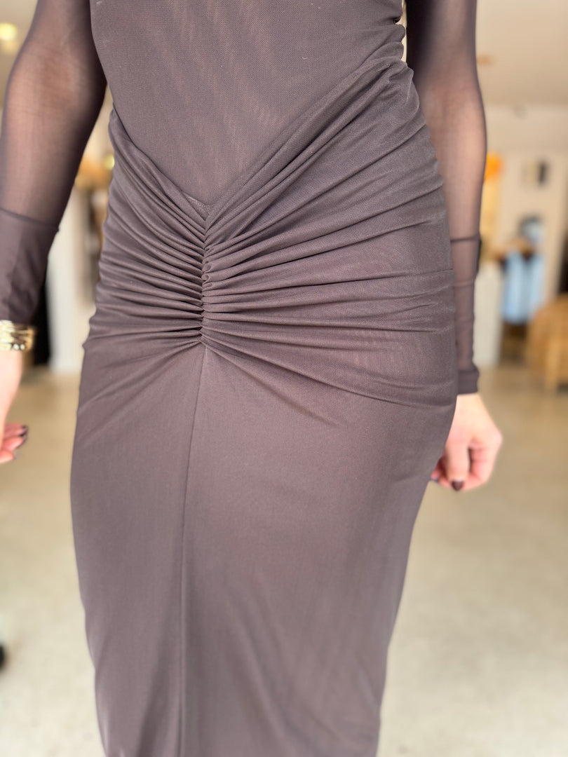 PILLAR SKIRT - CHOCOLATE