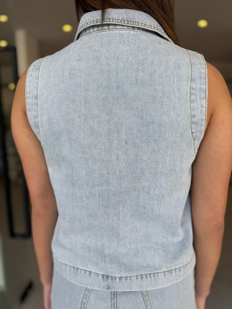 RIPTIDE DENIM TOP