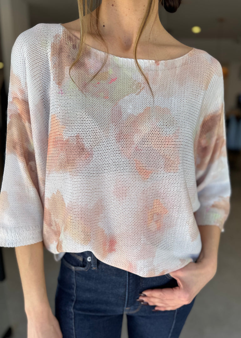 FLOWER PRINT KNIT - CARMELLO