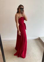 Load image into Gallery viewer, SHONA CREPE MAXI DRESS RED