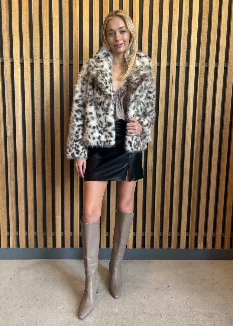 BERTOLI JACKET - GREY LEOPARD