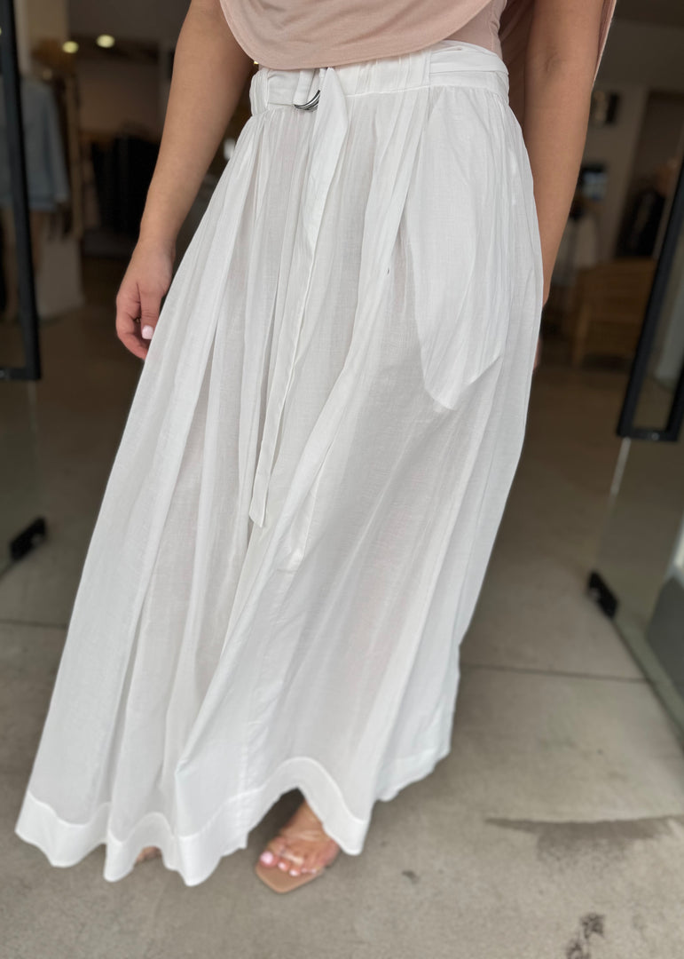 LYNNA MAXI SKIRT - WHITE
