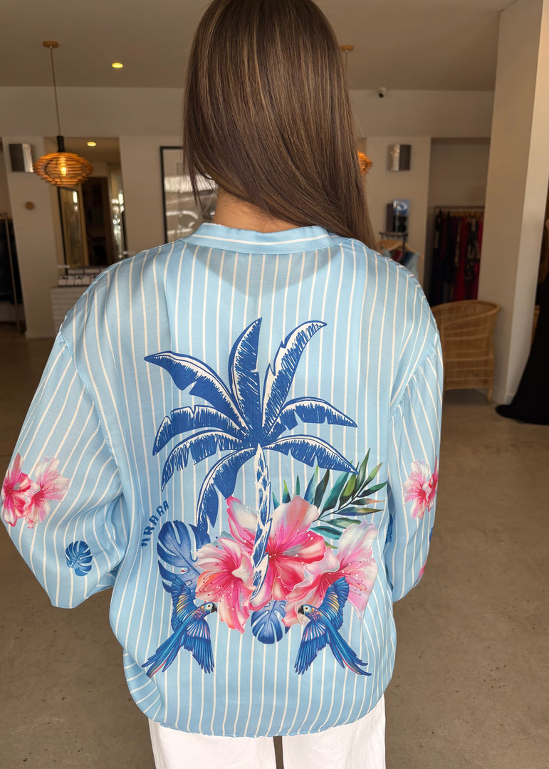 PRINTED COLLAR SHIRT - PARADISE