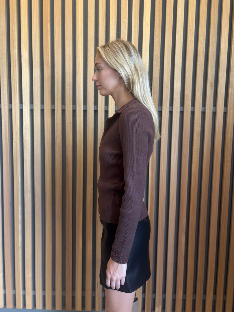 MIMI LS TOP - CHOCOLATE