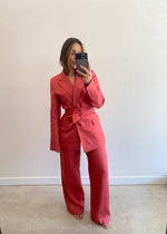 Load image into Gallery viewer, MIA LINEN TWILL PANT - CERISE