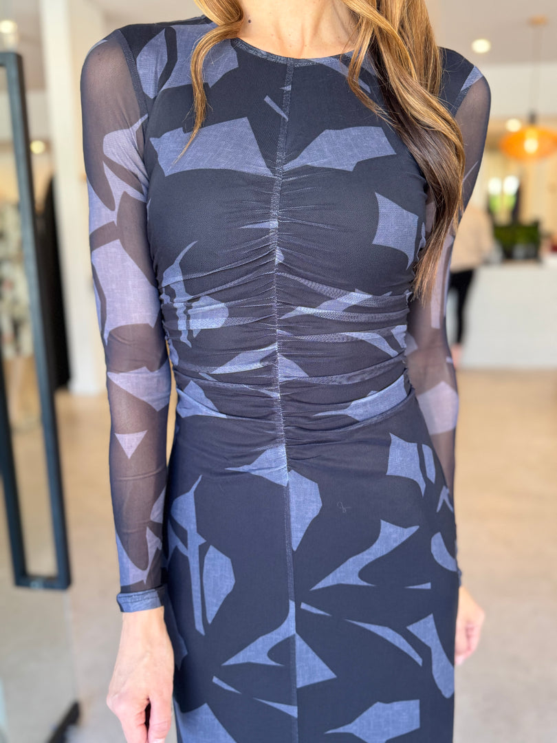 AURA MESH MIDI DRESS