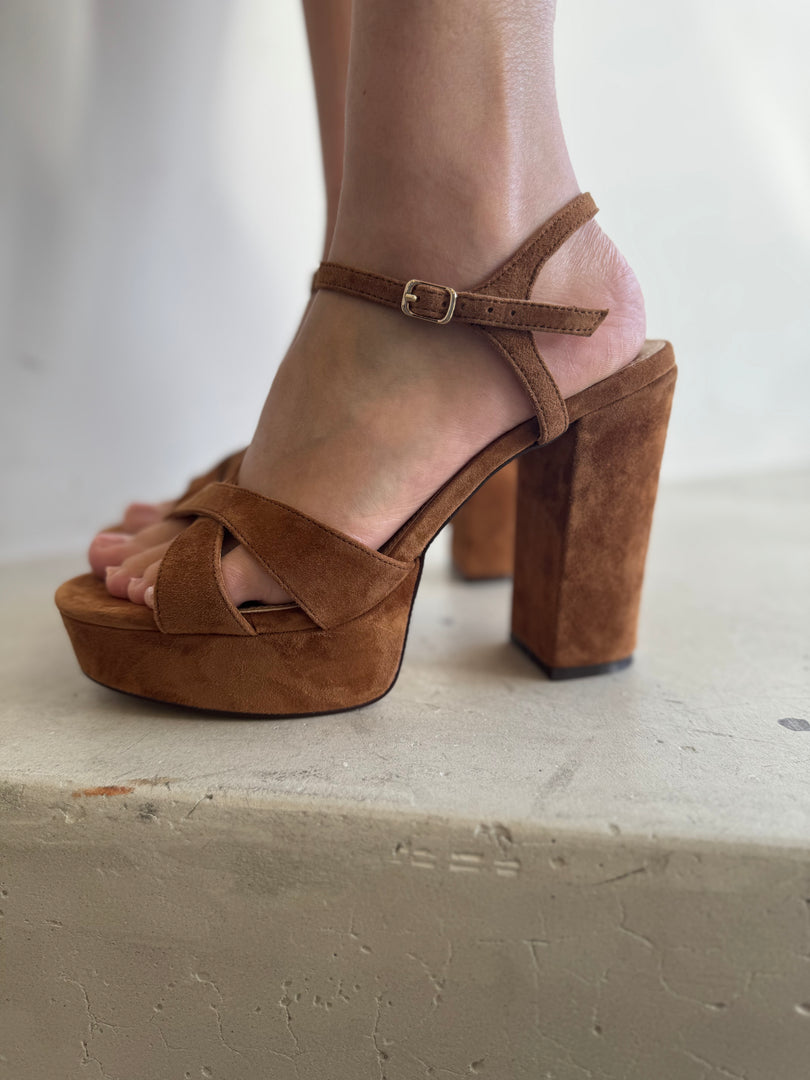 HANNAH PLATFORM HEEL - TOBACCO