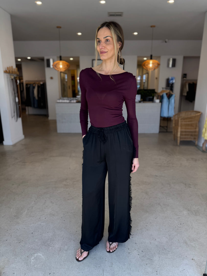 SILK BLEND FRAY PANT