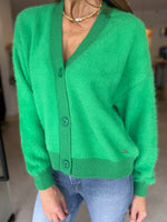 Load image into Gallery viewer, GREENPOINT KNIT CARDI KELLY GREEN
