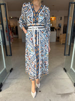 Load image into Gallery viewer, ALEXIS SILK COTTON MIDI DRESS

