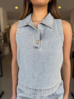 Load image into Gallery viewer, RIPTIDE DENIM TOP
