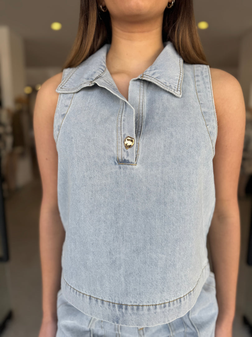 RIPTIDE DENIM TOP
