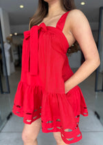 Load image into Gallery viewer, BIRDIE TIERED MINI DRESS ROSE
