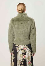 Load image into Gallery viewer, REINA FAUX FUR JACKET JADE
