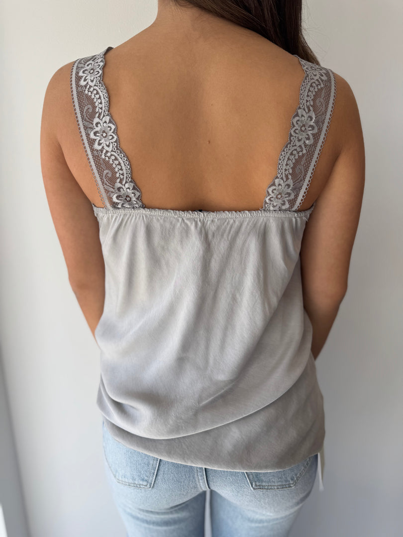 LACE CAMI * GRIGIO