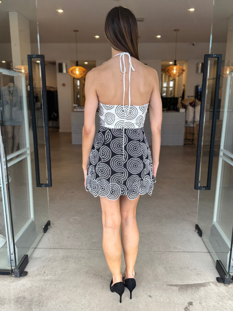 LIA HALTER MINI DRESS