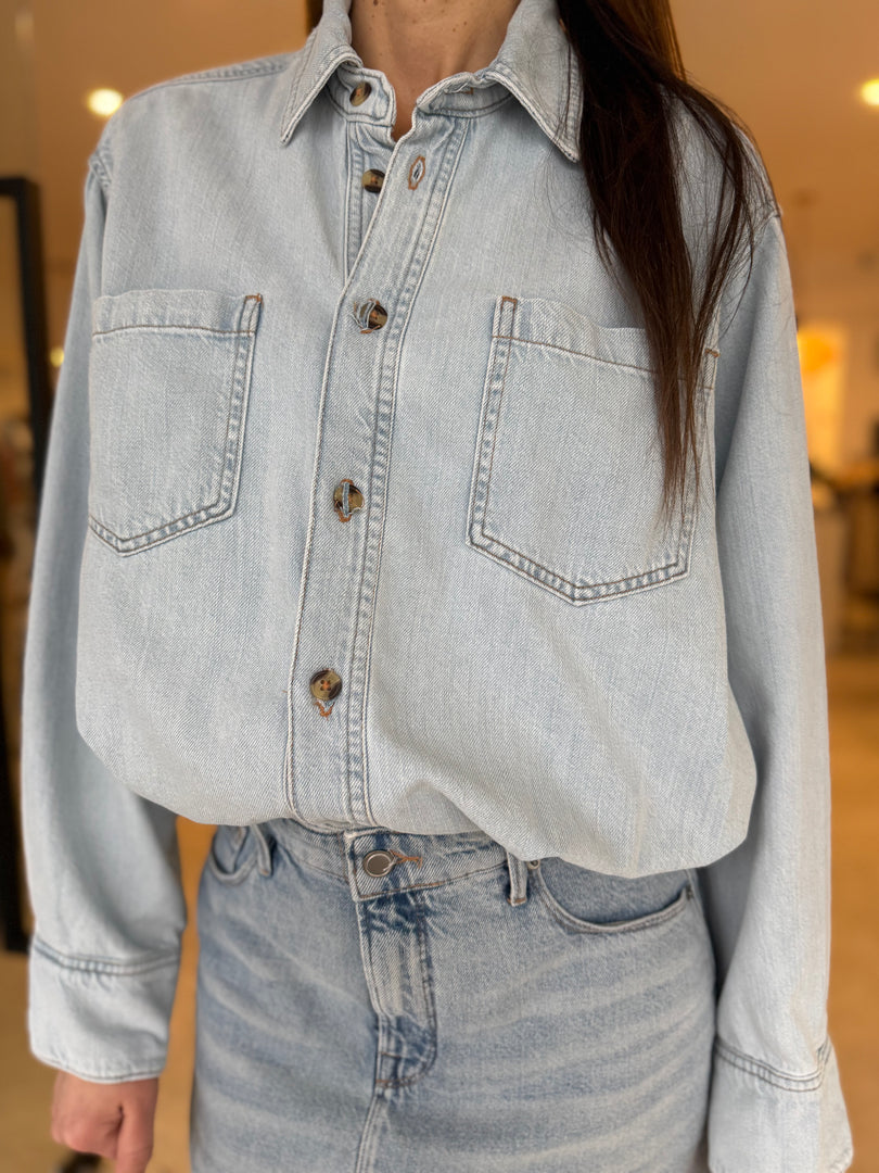KHLOE DENIM SHIRT DRESS