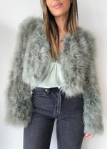 Load image into Gallery viewer, MANHATTAN CROP JACKET - SAGE
