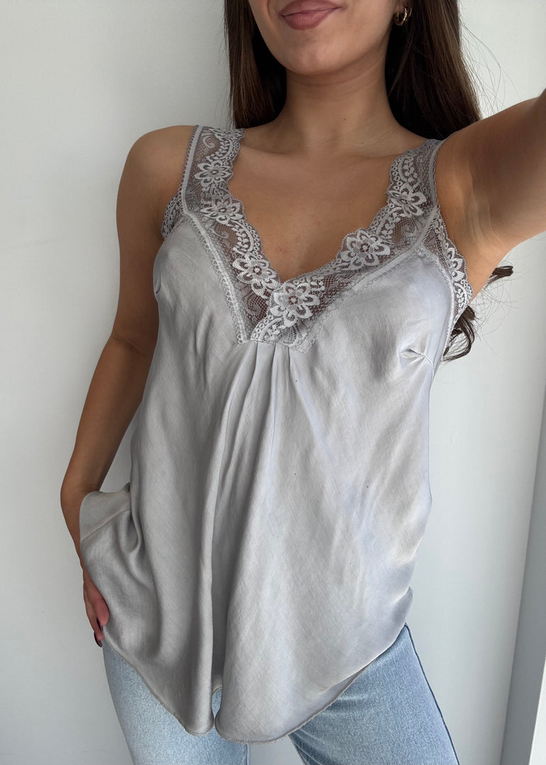 LACE CAMI * GRIGIO