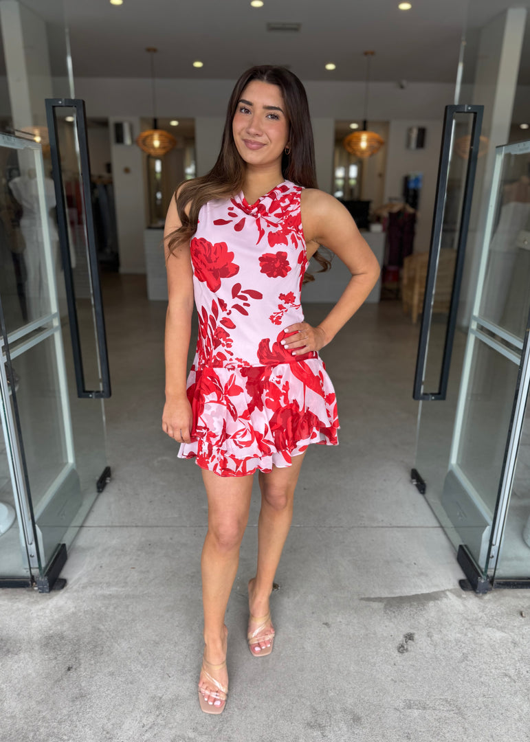 ALEYNA MINI DRESS GERANIUM