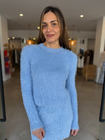 Load image into Gallery viewer, ELIDI KNIT MINI SKIRT SKY
