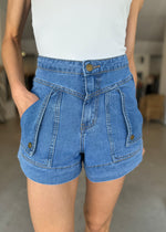 Load image into Gallery viewer, RITA DENIM SHORT BLUE
