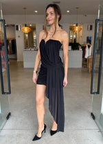 Load image into Gallery viewer, DANKA STRAPLESS MINI DRESS BLACK
