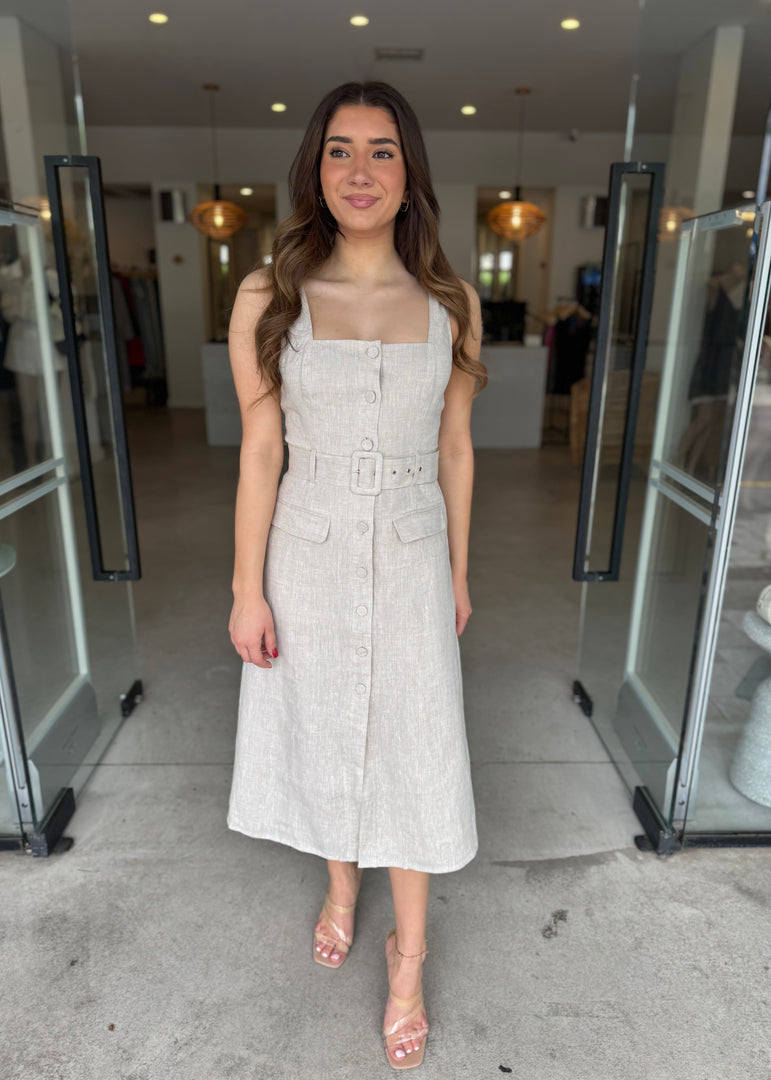 PORTSEA DRESS NATURAL