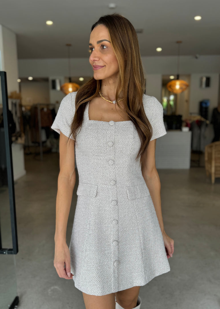 LEVIN TWEED DRESS BEIGE