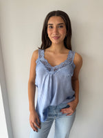 Load image into Gallery viewer, LACE CAMI * BLUE JEANS
