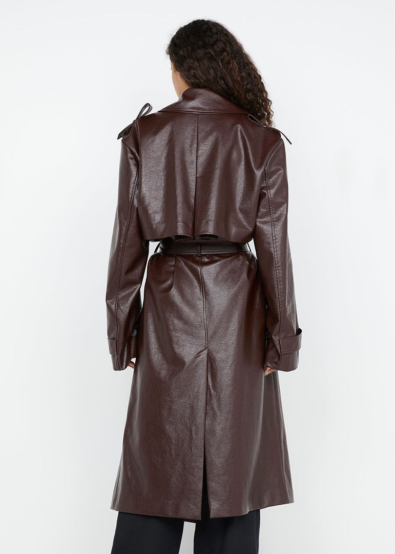 SCYLLA TRENCH COAT BURGUNDY