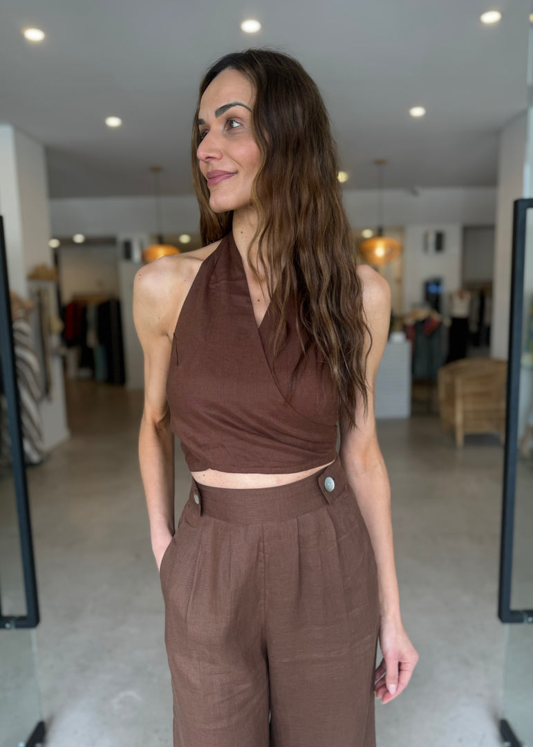 MILAN TOP - CHOCOLATE