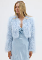 Load image into Gallery viewer, MANHATTAN CROP JACKET - BABY BLUE
