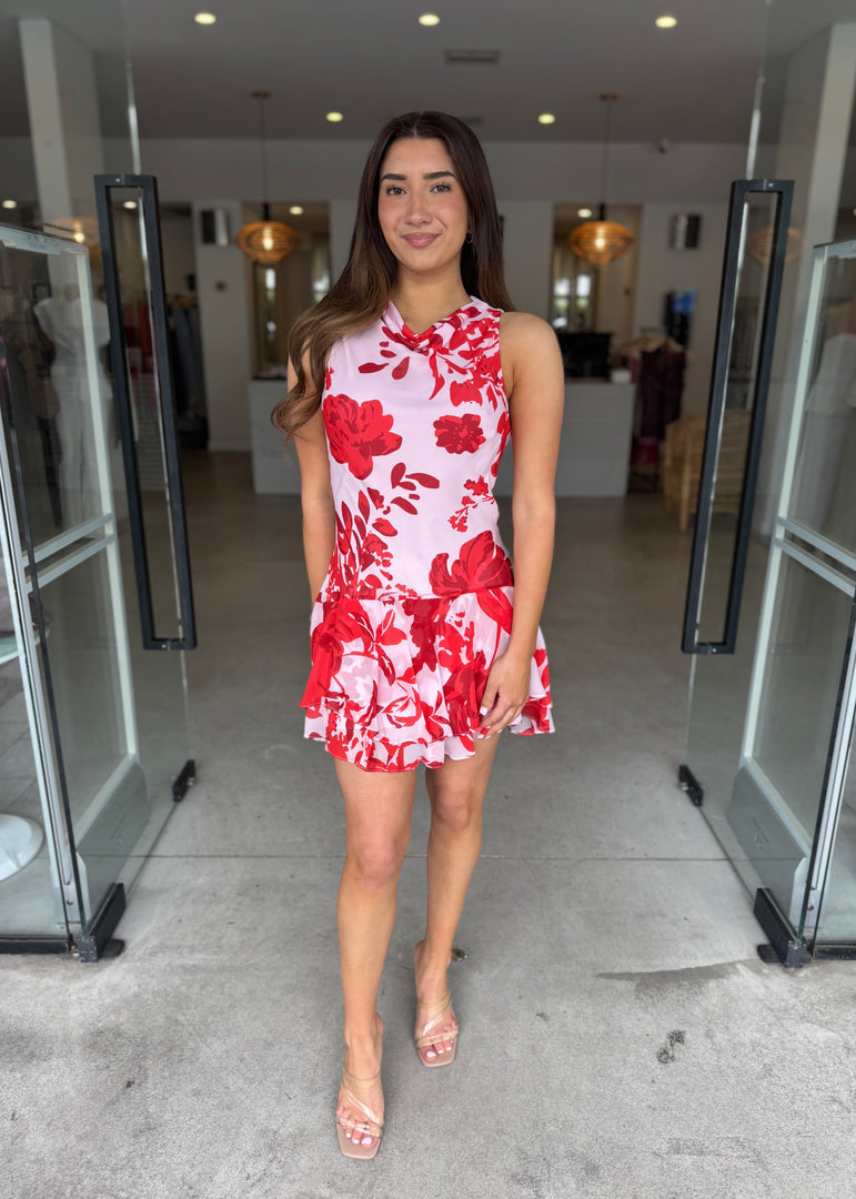 ALEYNA MINI DRESS GERANIUM